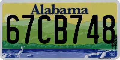AL license plate 67CB748