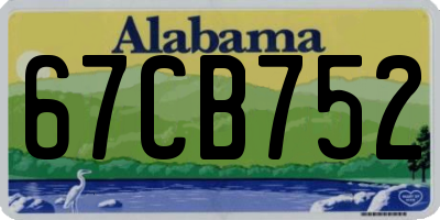 AL license plate 67CB752