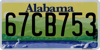 AL license plate 67CB753