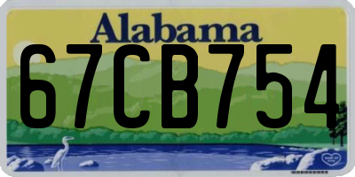 AL license plate 67CB754