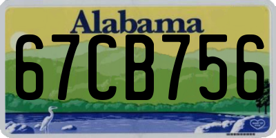 AL license plate 67CB756