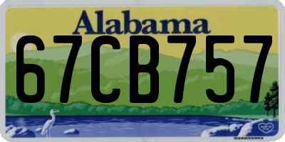 AL license plate 67CB757