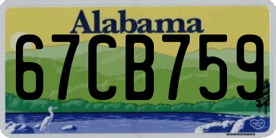 AL license plate 67CB759