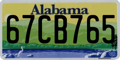 AL license plate 67CB765