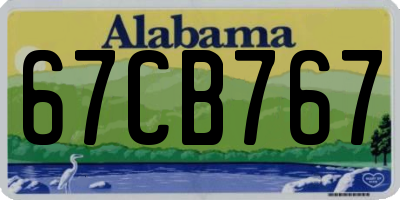 AL license plate 67CB767