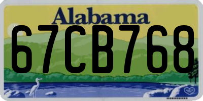 AL license plate 67CB768
