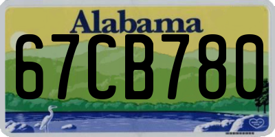 AL license plate 67CB780
