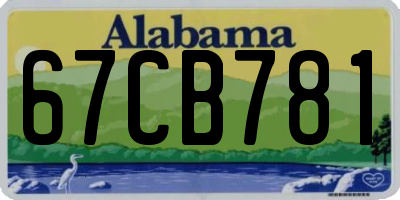 AL license plate 67CB781