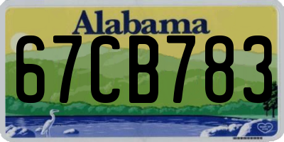 AL license plate 67CB783