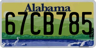 AL license plate 67CB785