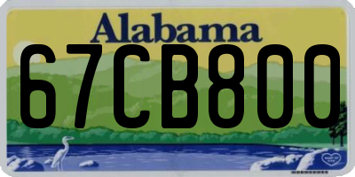 AL license plate 67CB800