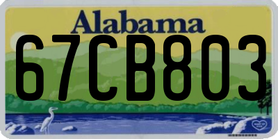 AL license plate 67CB803