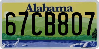 AL license plate 67CB807