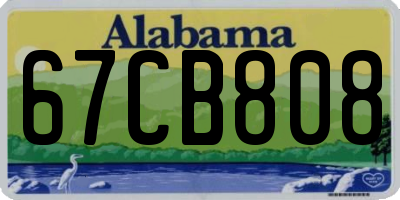 AL license plate 67CB808