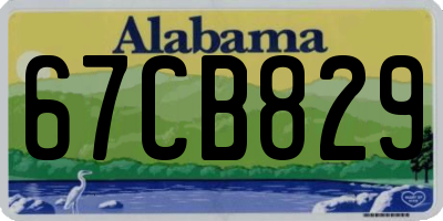 AL license plate 67CB829