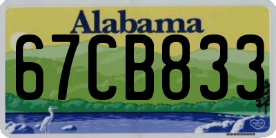 AL license plate 67CB833