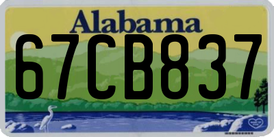 AL license plate 67CB837