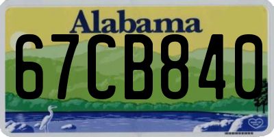 AL license plate 67CB840