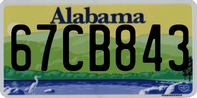 AL license plate 67CB843