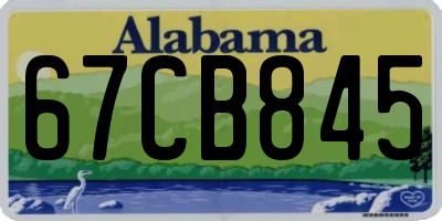 AL license plate 67CB845