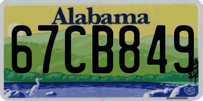 AL license plate 67CB849