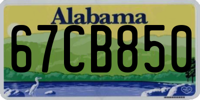 AL license plate 67CB850