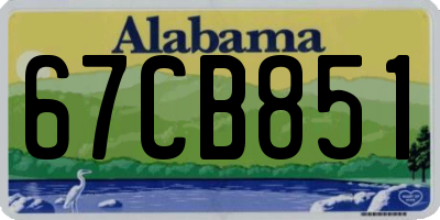 AL license plate 67CB851