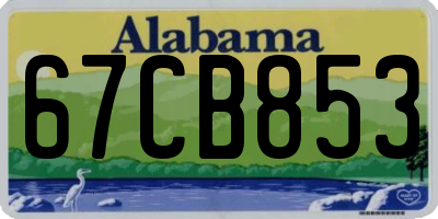 AL license plate 67CB853
