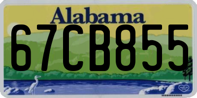 AL license plate 67CB855