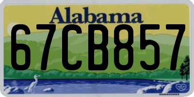 AL license plate 67CB857