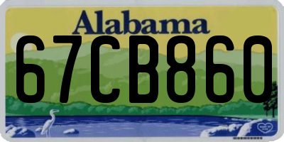 AL license plate 67CB860