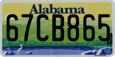 AL license plate 67CB865