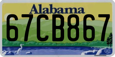 AL license plate 67CB867