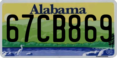 AL license plate 67CB869