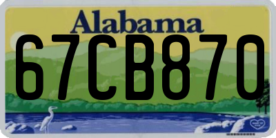 AL license plate 67CB870
