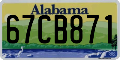 AL license plate 67CB871