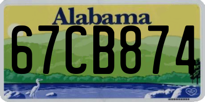AL license plate 67CB874