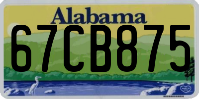 AL license plate 67CB875