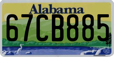 AL license plate 67CB885