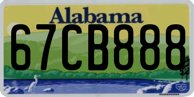 AL license plate 67CB888