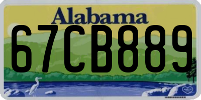 AL license plate 67CB889
