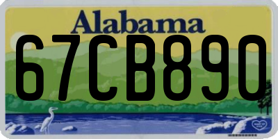 AL license plate 67CB890