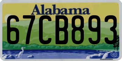 AL license plate 67CB893