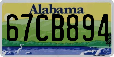 AL license plate 67CB894