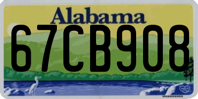 AL license plate 67CB908
