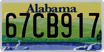 AL license plate 67CB917