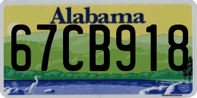 AL license plate 67CB918