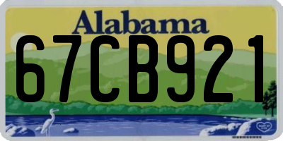 AL license plate 67CB921