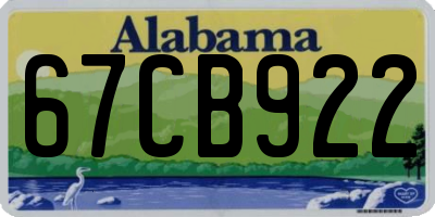 AL license plate 67CB922