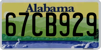 AL license plate 67CB929